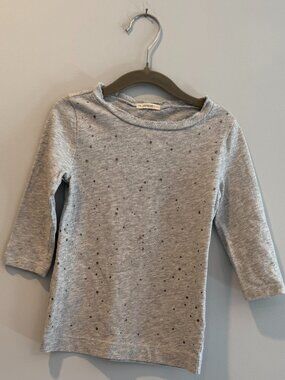 Crewcuts Girls Grey Embellished Shirt - Ages 4/5 - Like New!